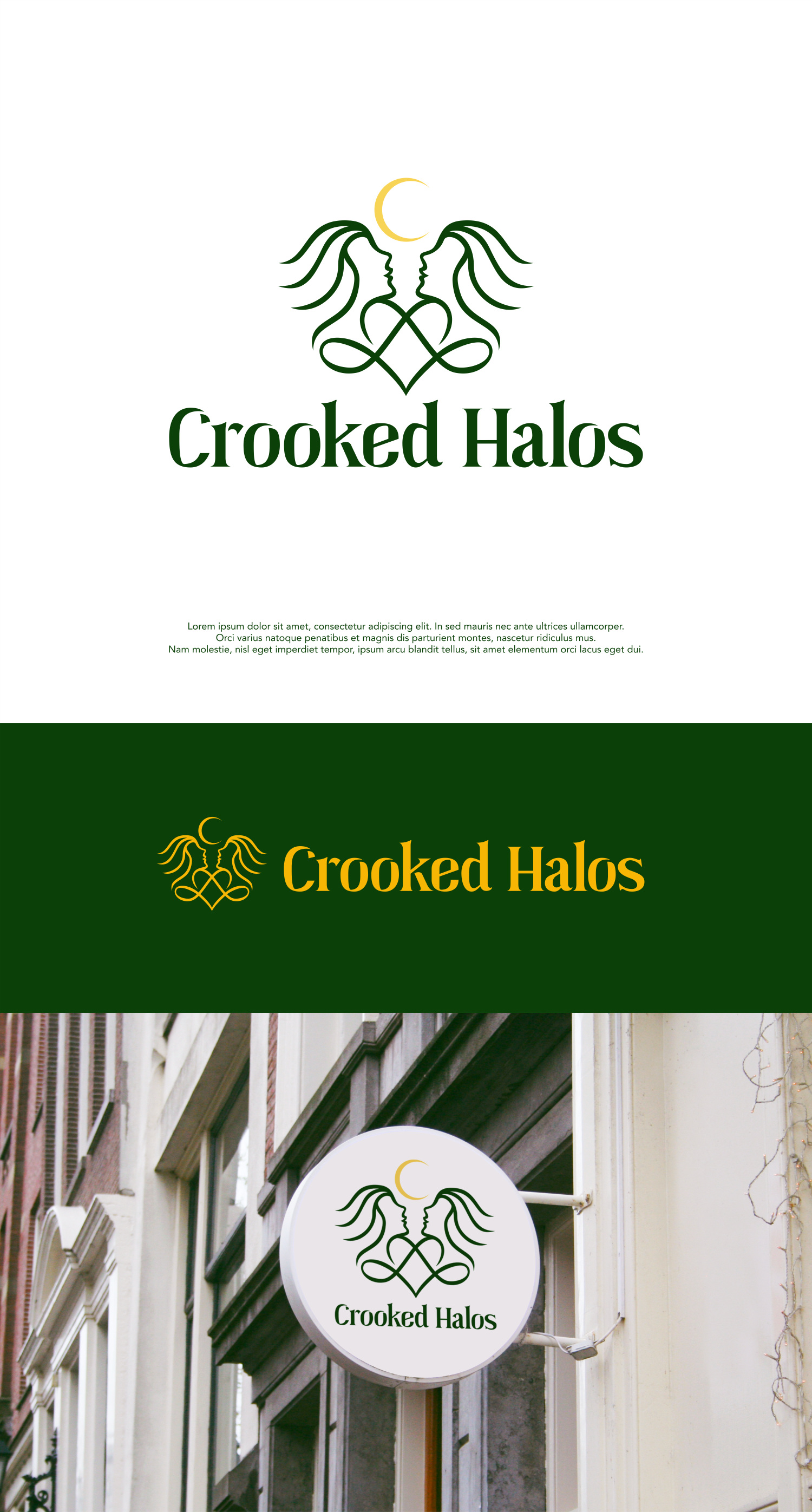 Logo Design by Kakung for Crooked Halos | Design #31733963