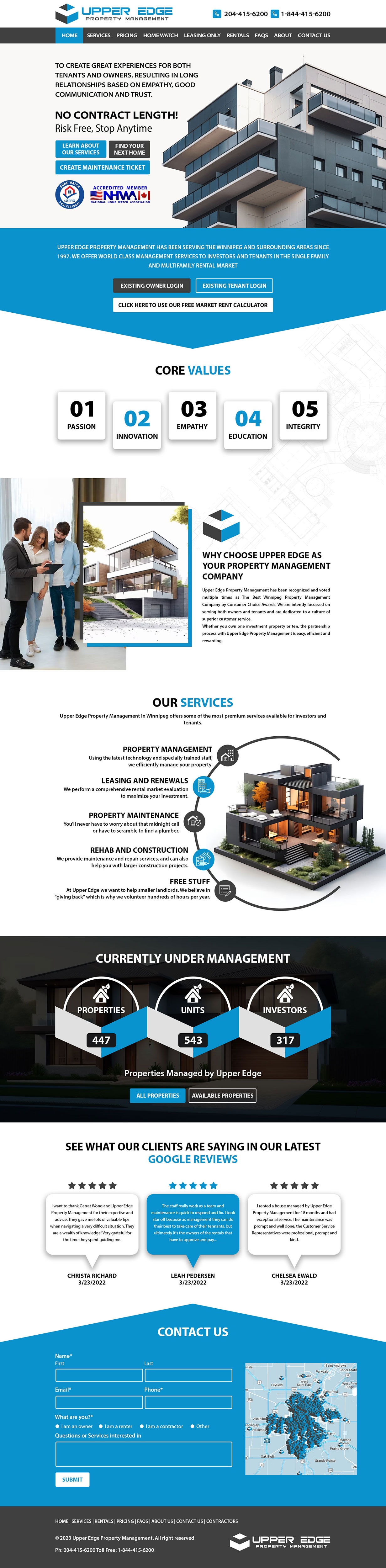 Web Design by MAZY for Upper Edge Property Management Inc. | Design #31736375
