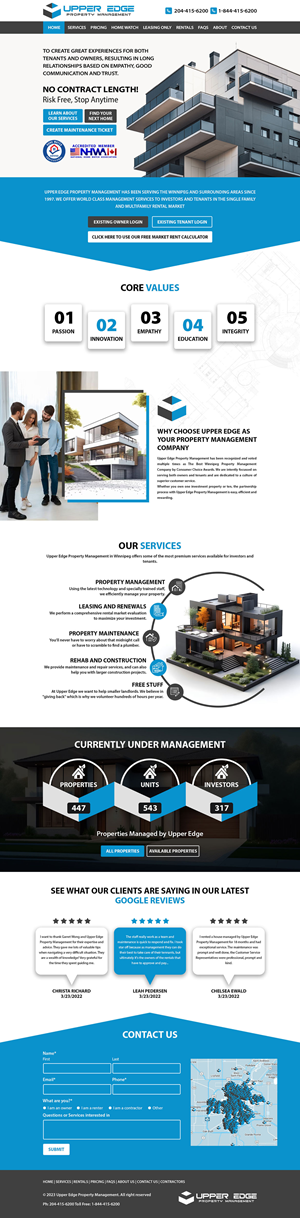 Diseño Web por MAZY para Upper Edge Property Management Inc. | Diseño #31736375