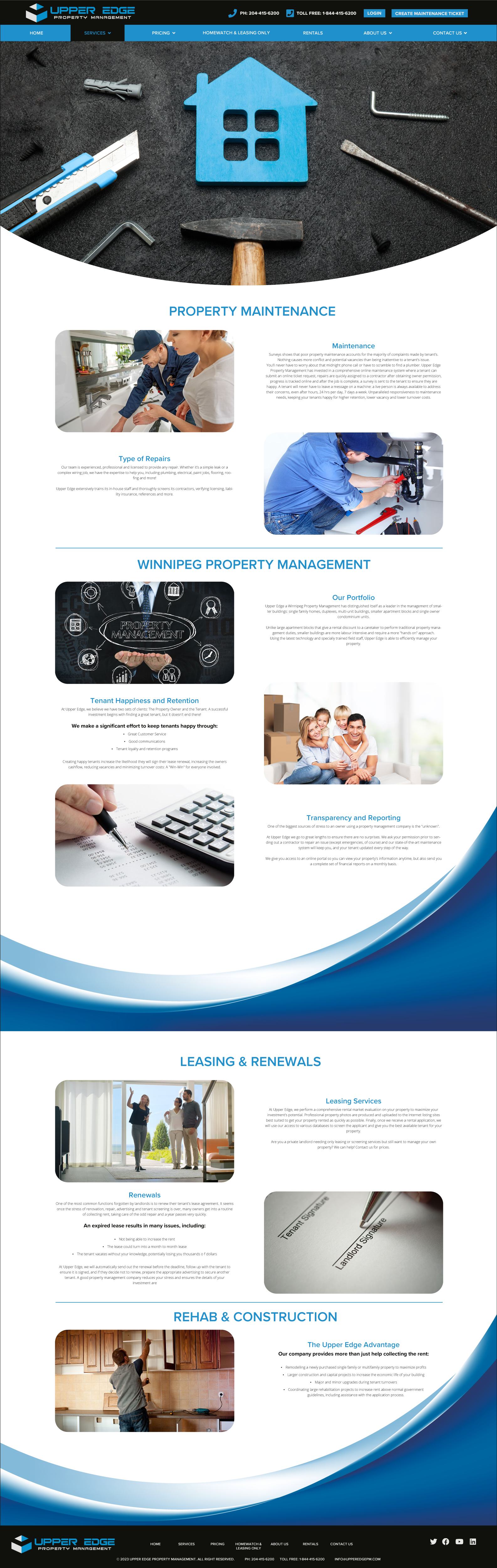 Web Design by MarkoE for Upper Edge Property Management Inc. | Design #31771133