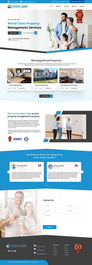Web Design par DeriMH pour Upper Edge Property Management Inc. | Design : #31786132