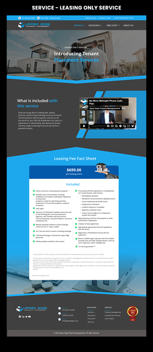 Web-Design von DeriMH für Upper Edge Property Management Inc. | Design: #31905578