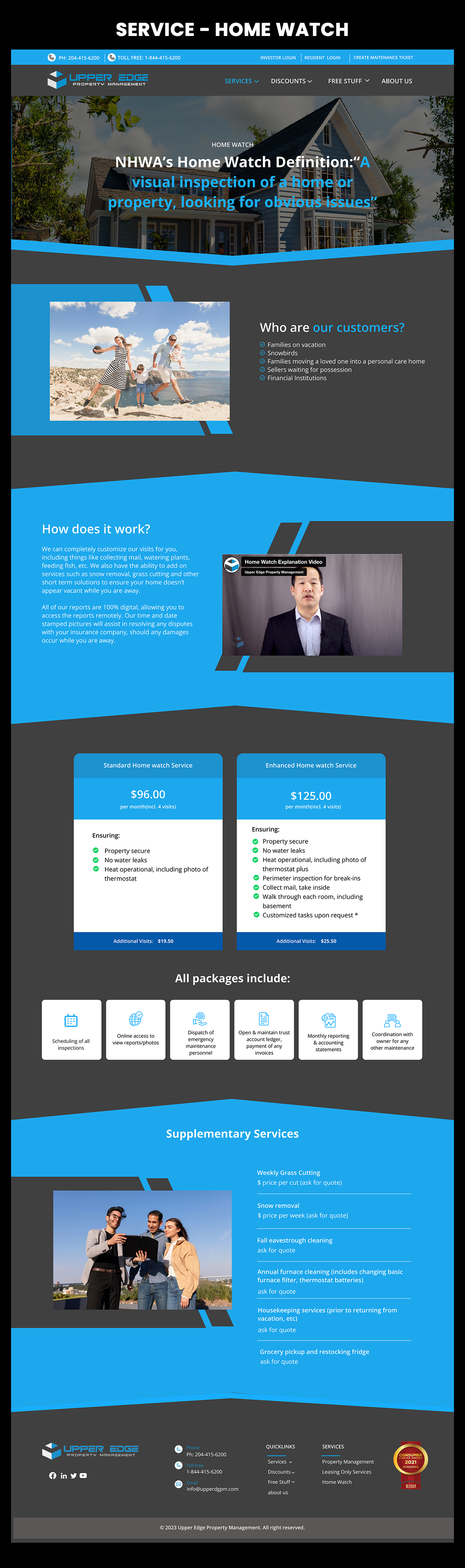 Web Design by DeriMH for Upper Edge Property Management Inc. | Design #31905579