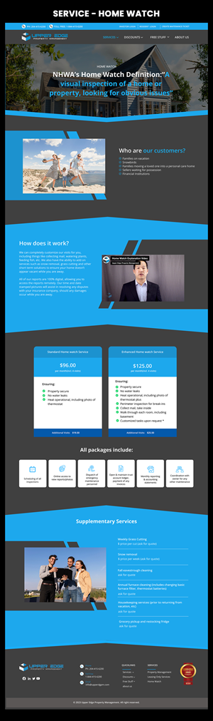 Web-Design von DeriMH für Upper Edge Property Management Inc. | Design: #31905579