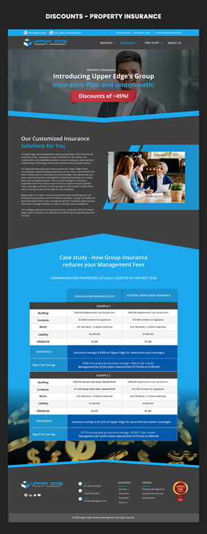 Web-Design von DeriMH für Upper Edge Property Management Inc. | Design: #31905580