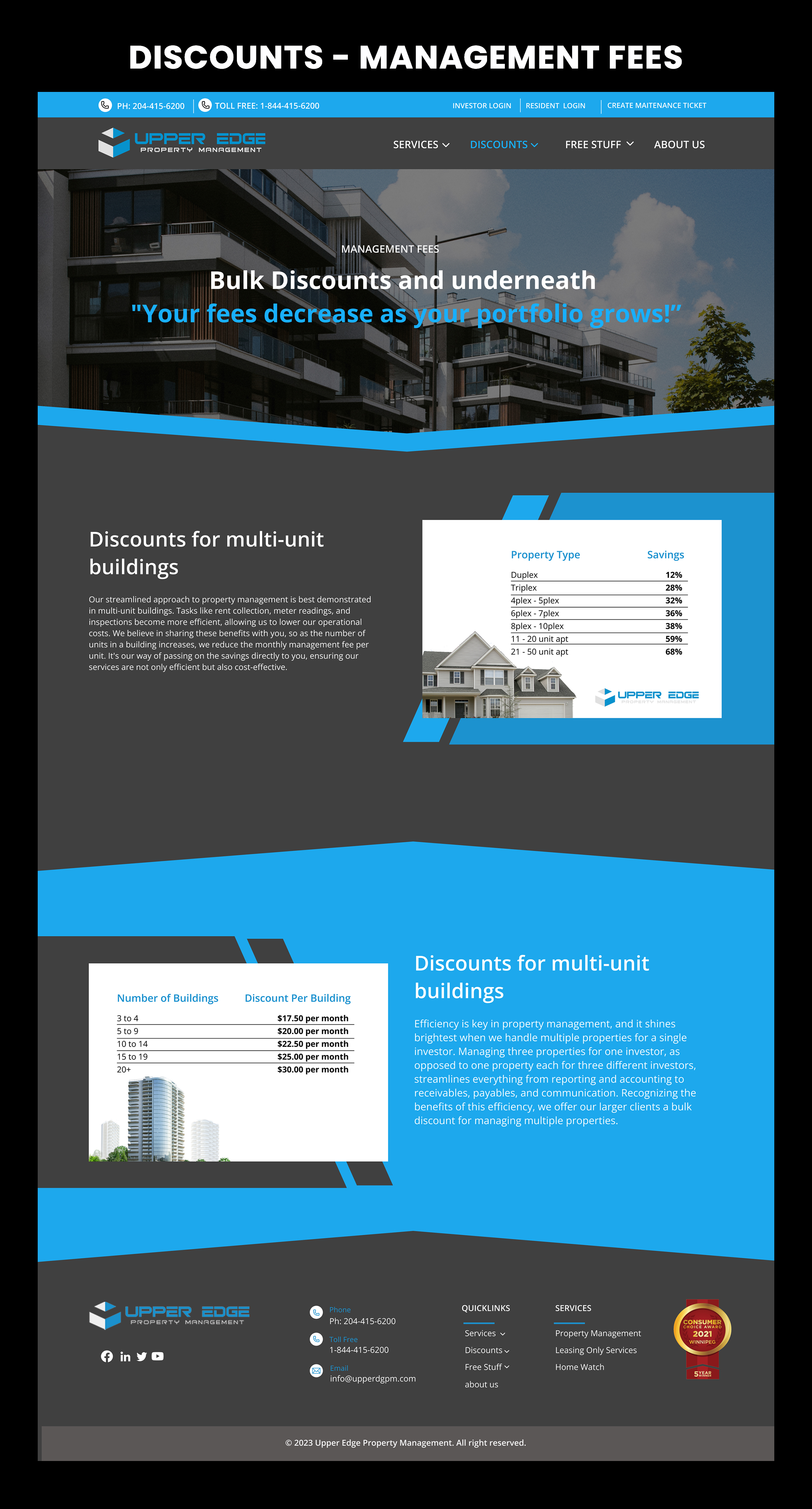 Web Design by DeriMH for Upper Edge Property Management Inc. | Design #31905582
