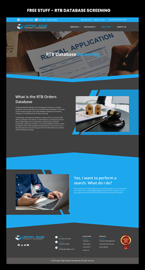 Web-Design von DeriMH für Upper Edge Property Management Inc. | Design: #31905583