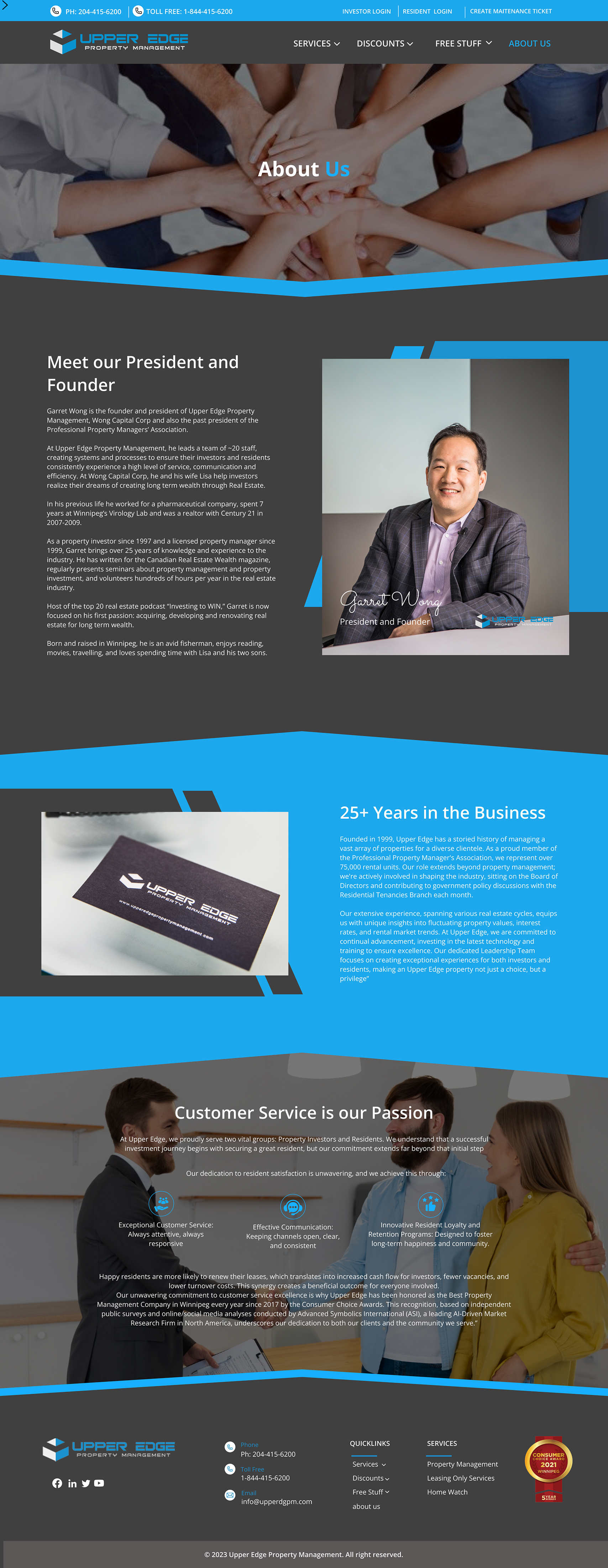 Web Design by DeriMH for Upper Edge Property Management Inc. | Design #31905586