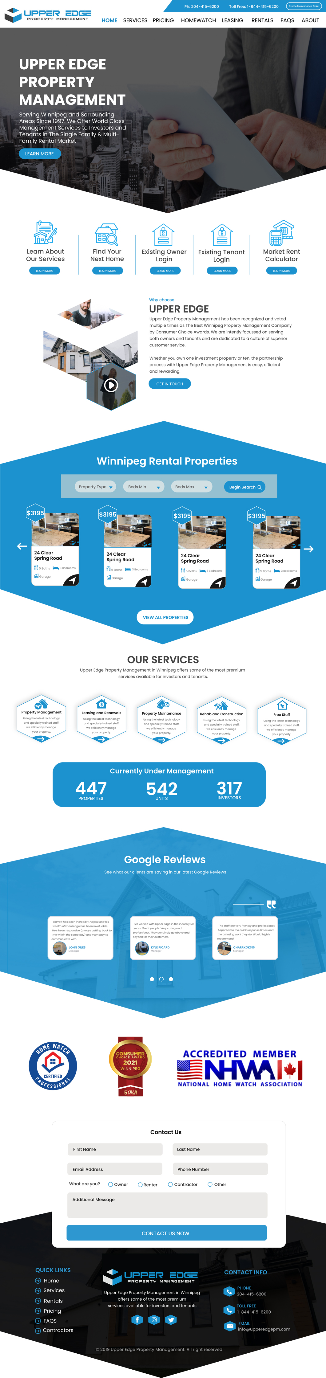 Diseño Web por WahDesign para Upper Edge Property Management Inc. | Diseño #31796122