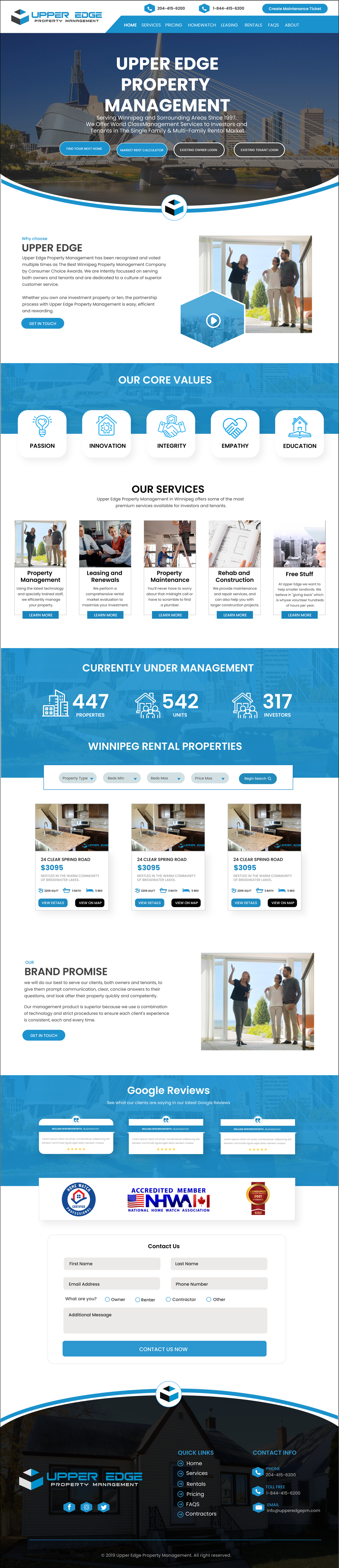 Web Design by WahDesign for Upper Edge Property Management Inc. | Design #31798633