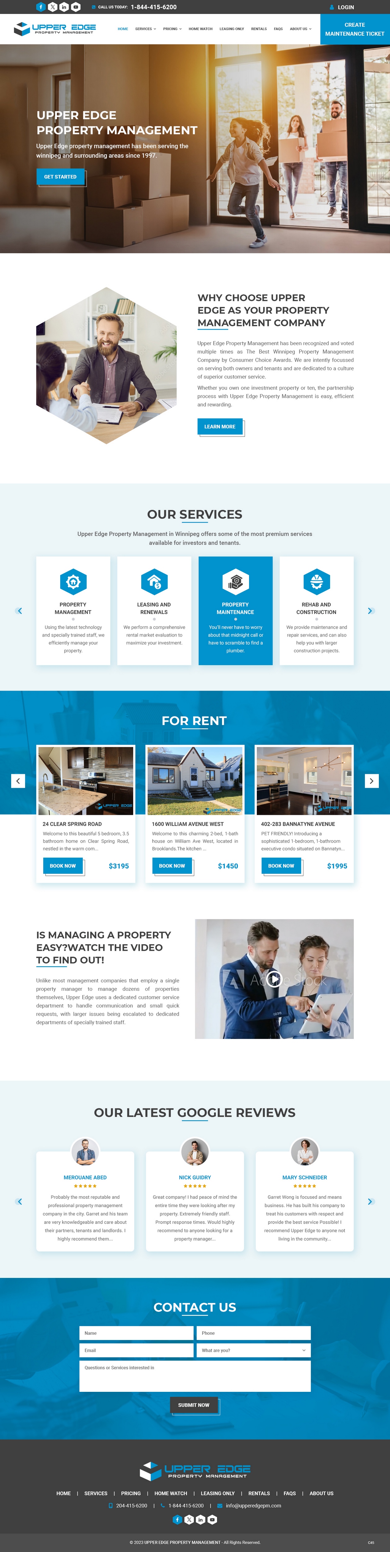 Web Design by pb for Upper Edge Property Management Inc. | Design #31737085