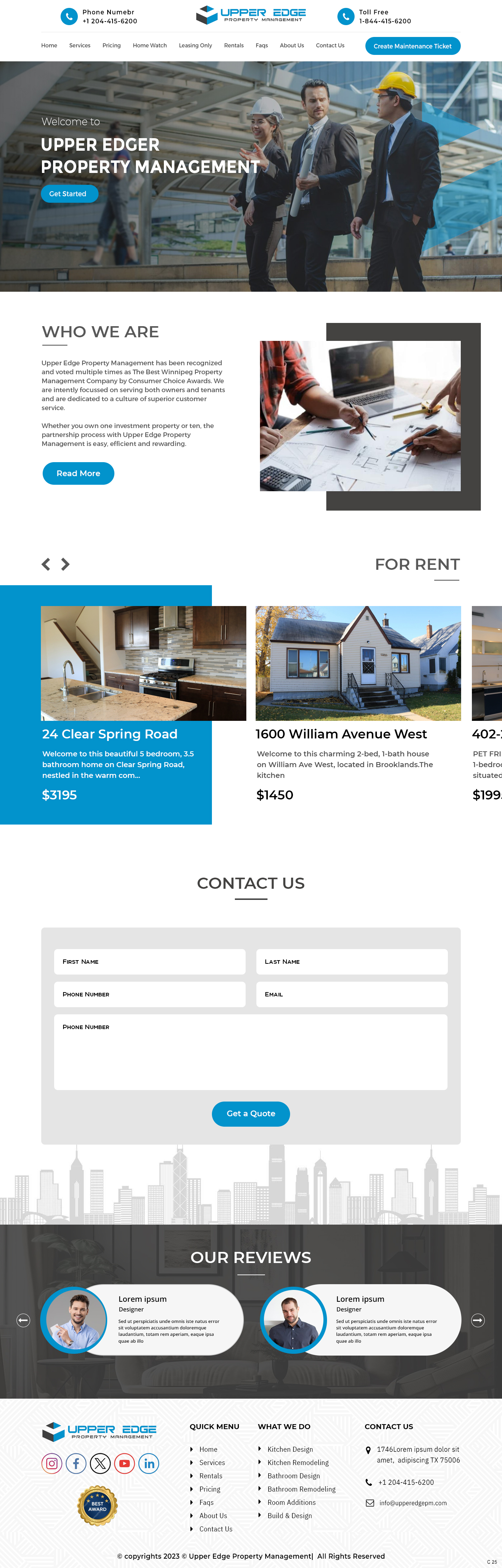 Web Design by pb for Upper Edge Property Management Inc. | Design #31737086