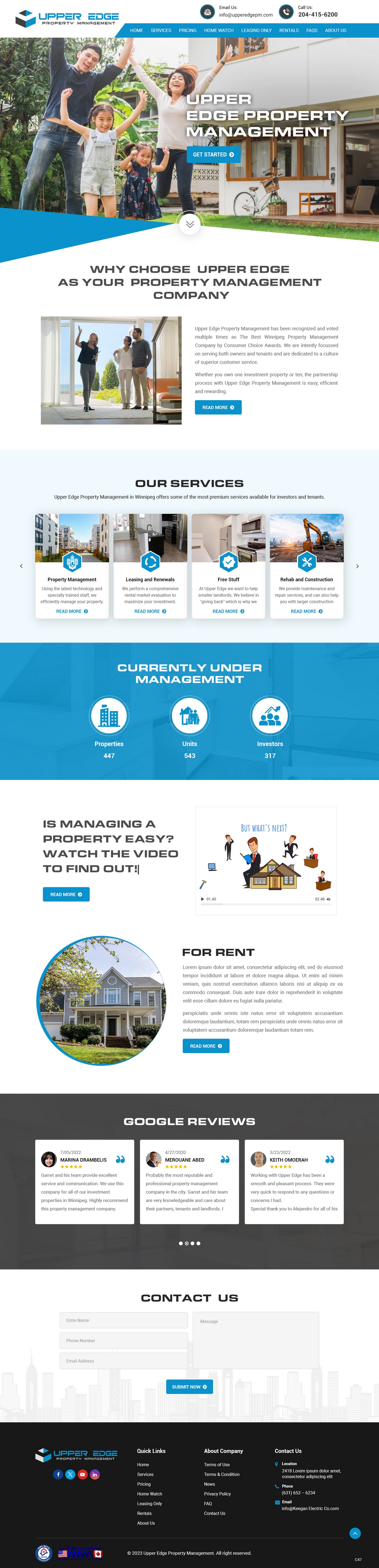 Web Design by pb for Upper Edge Property Management Inc. | Design #31737087