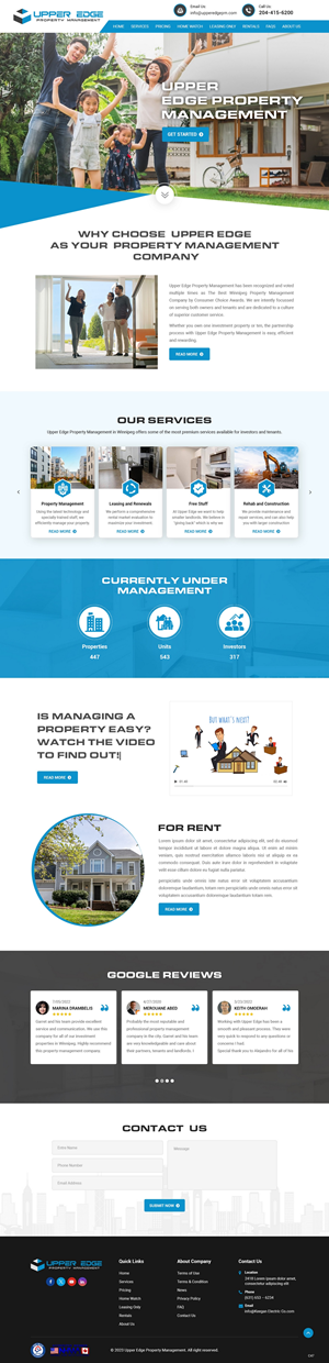 Web Design by pb for Upper Edge Property Management Inc. | Design: #31737087