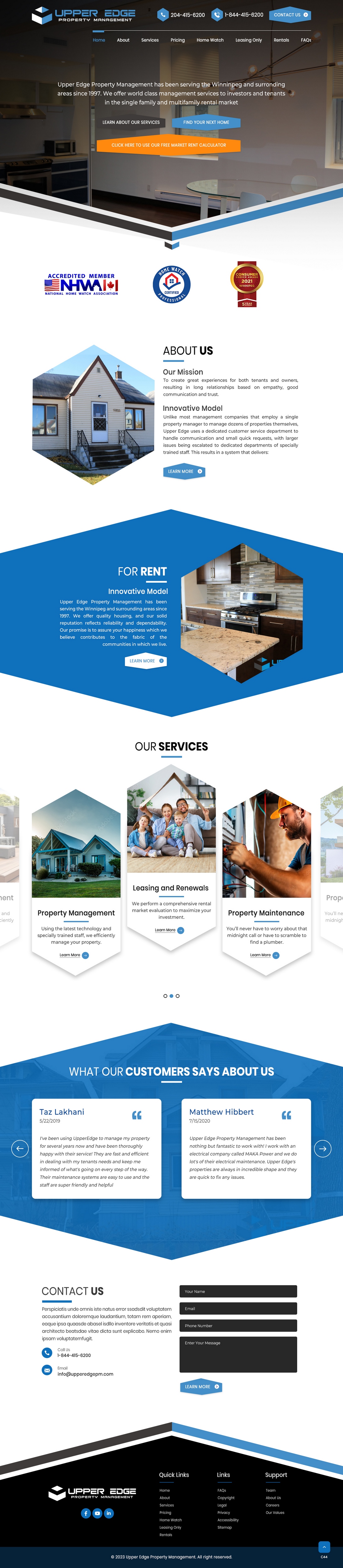 Web Design by pb for Upper Edge Property Management Inc. | Design #31737088