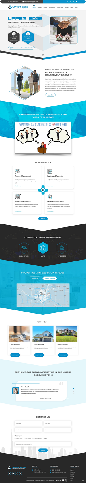 Web Design par pb pour Upper Edge Property Management Inc. | Design : #31737089