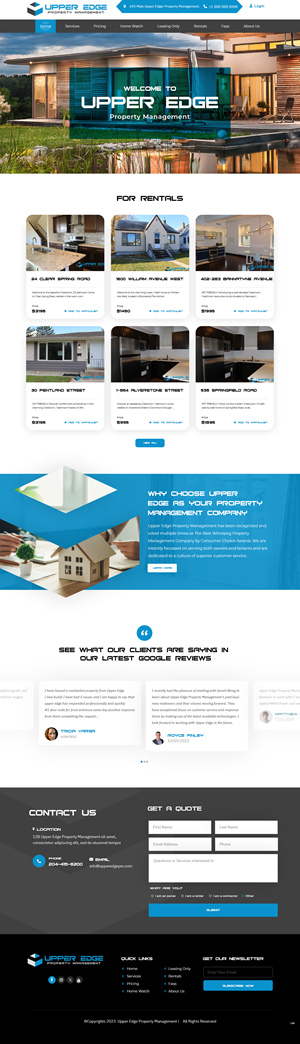 Diseño Web por pb para Upper Edge Property Management Inc. | Diseño #31737090