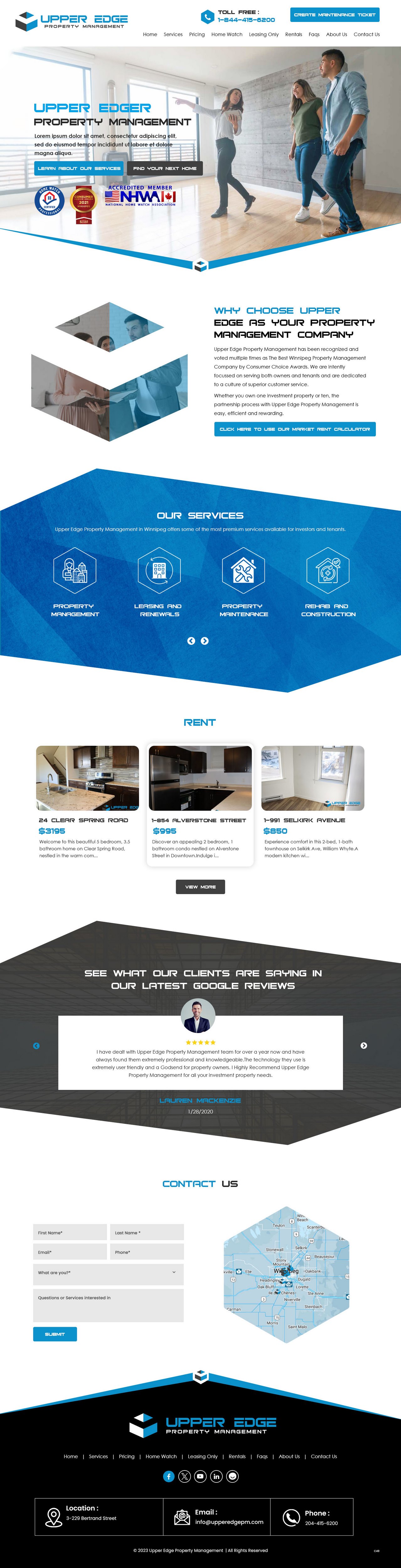Web Design by pb for Upper Edge Property Management Inc. | Design #31737091