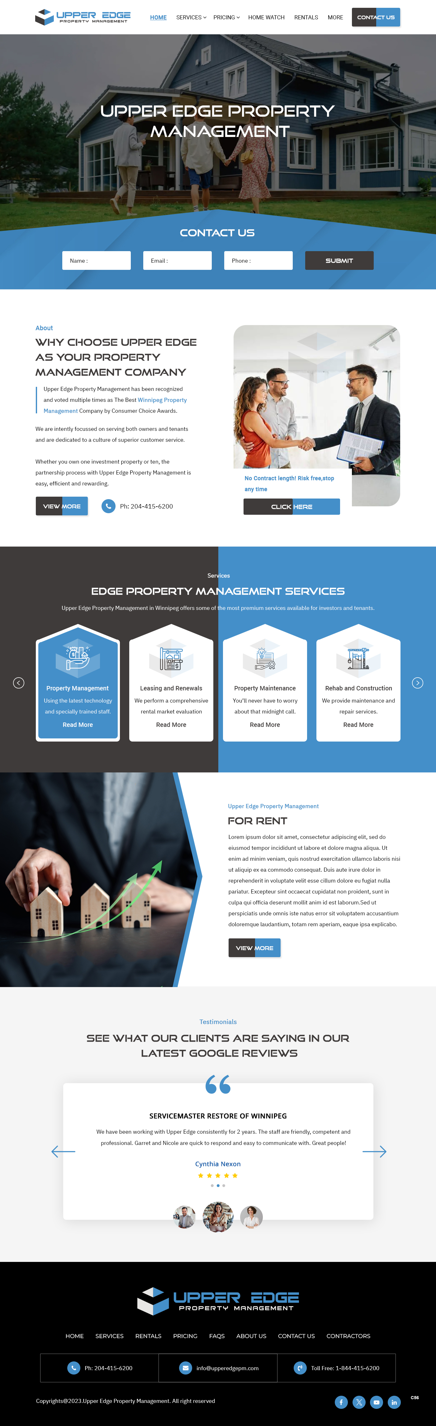 Web Design by pb for Upper Edge Property Management Inc. | Design #31737097