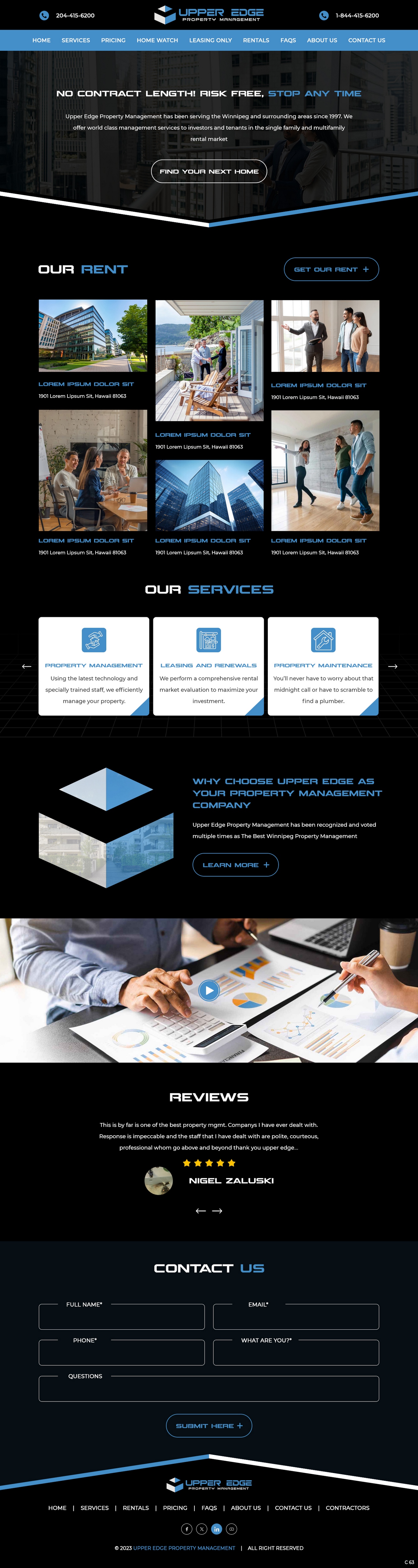 Web Design by pb for Upper Edge Property Management Inc. | Design #31737099