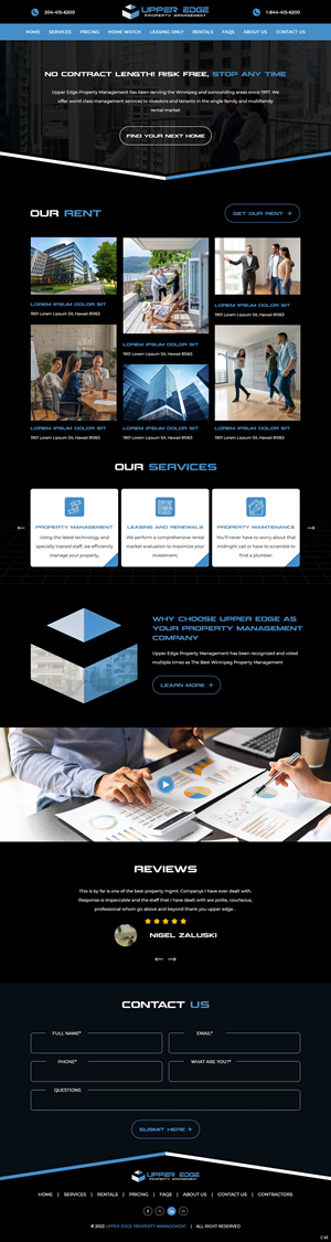 Web Design par pb pour Upper Edge Property Management Inc. | Design : #31737099