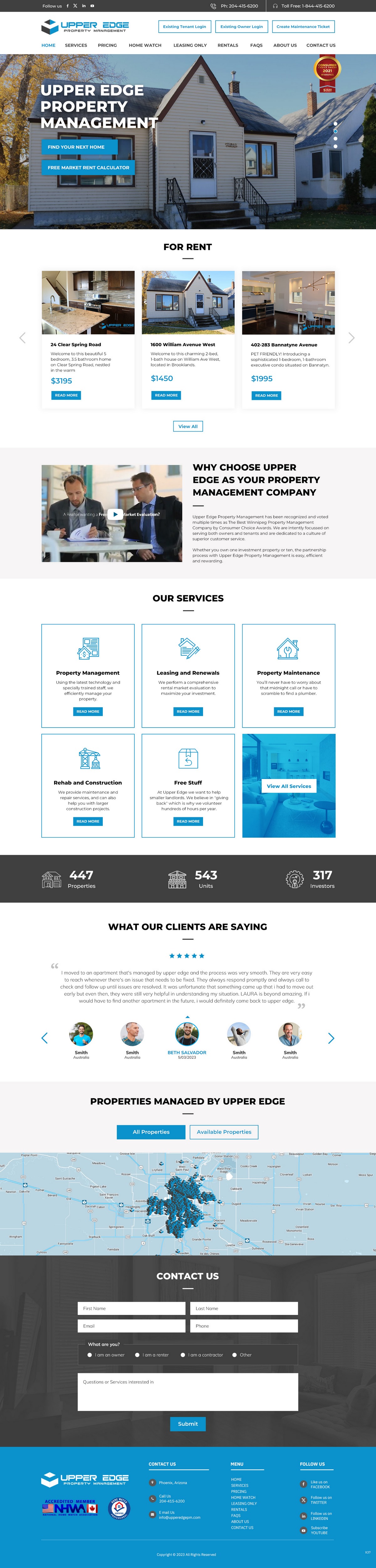 Web Design by pb for Upper Edge Property Management Inc. | Design #31737100