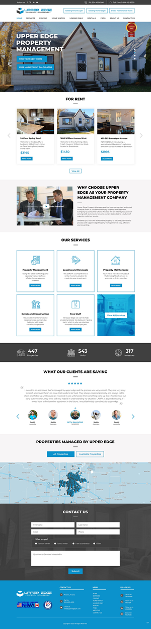 Web Design par pb pour Upper Edge Property Management Inc. | Design : #31737100