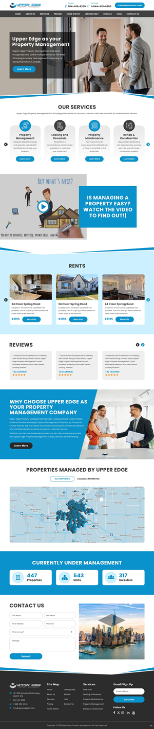 Web Design par pb pour Upper Edge Property Management Inc. | Design : #31737101