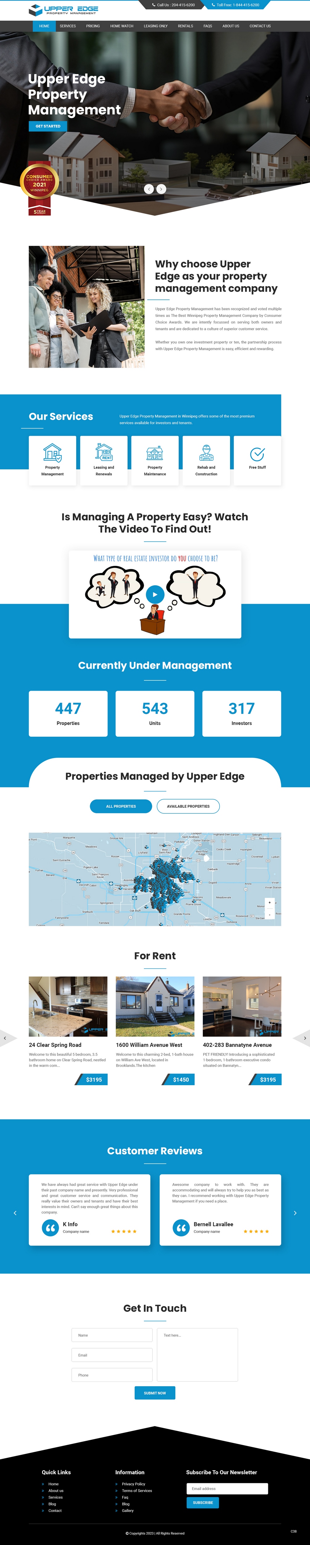 Web Design by pb for Upper Edge Property Management Inc. | Design #31744874