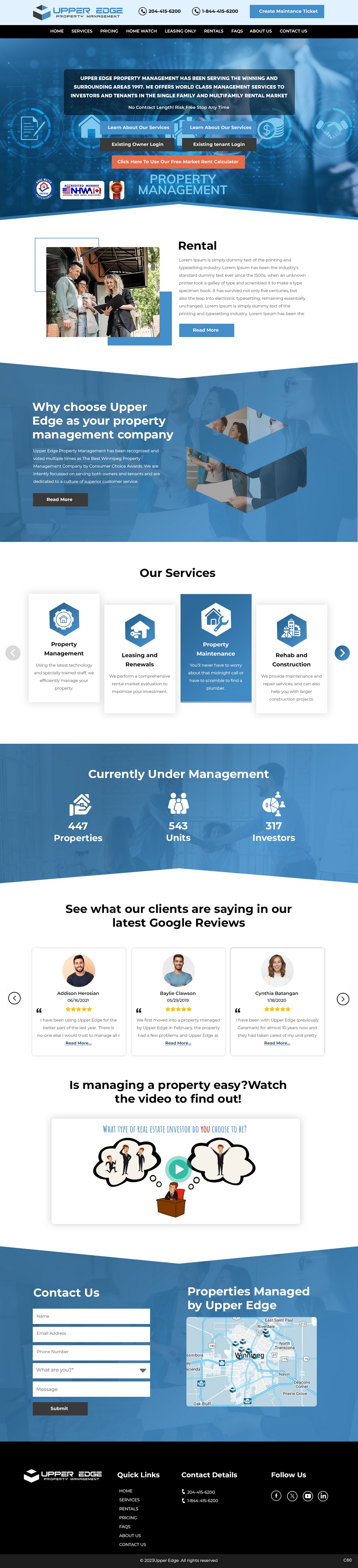 Web Design by pb for Upper Edge Property Management Inc. | Design #31744875