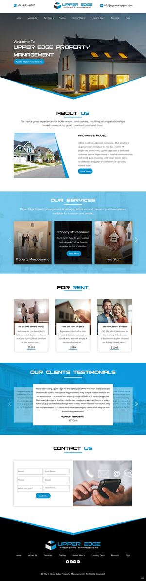 Web Design par pb pour Upper Edge Property Management Inc. | Design : #31744876
