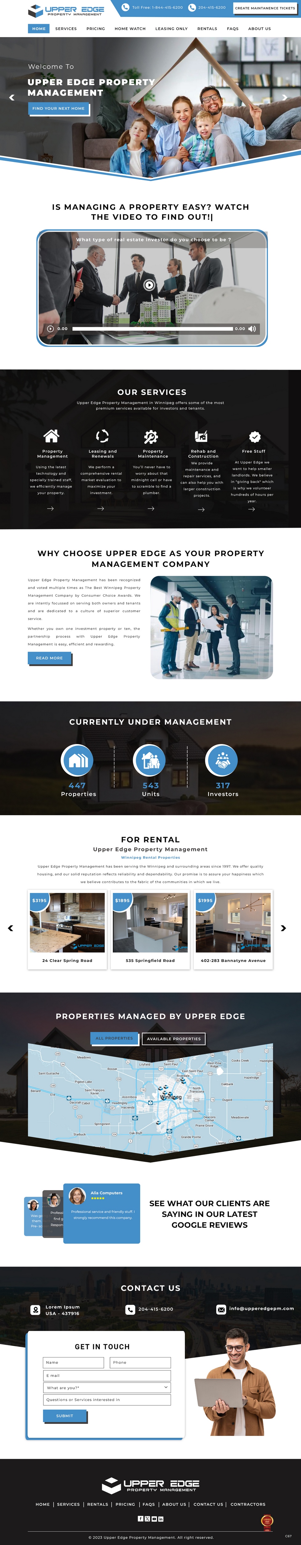 Web Design by pb for Upper Edge Property Management Inc. | Design #31744877