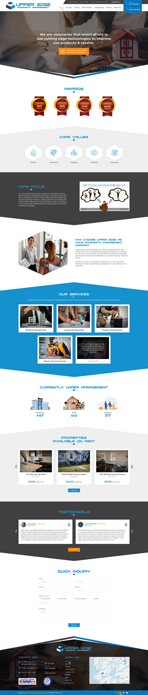 Diseño Web por Ved Web Services para Upper Edge Property Management Inc. | Diseño #31775313