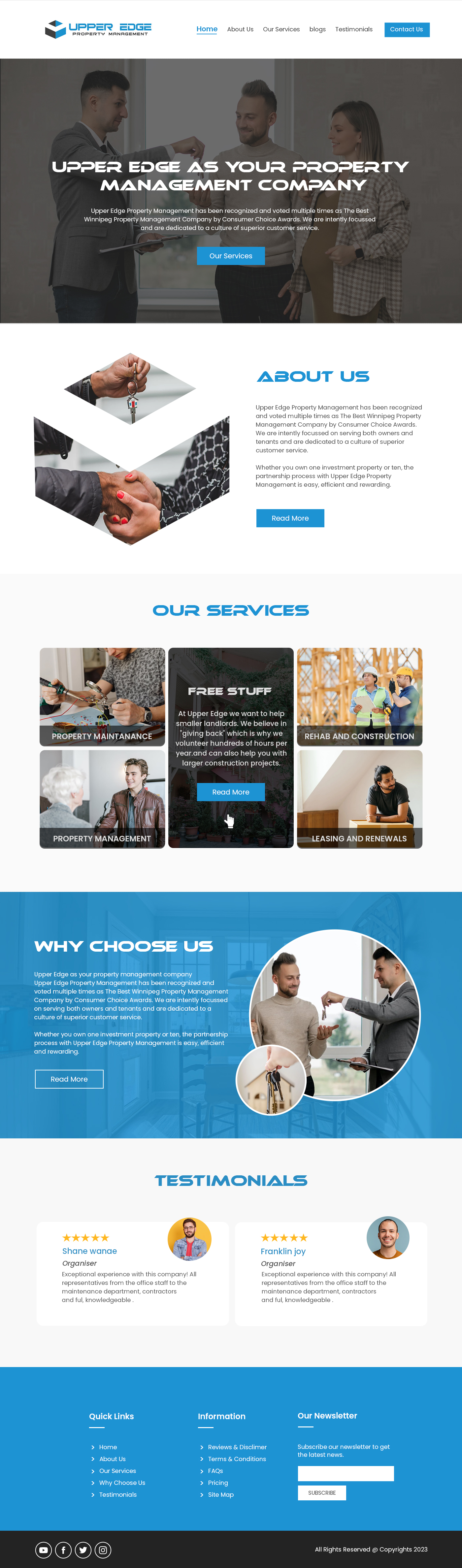 Web Design by Creations Box 2015 for Upper Edge Property Management Inc. | Design #31745231