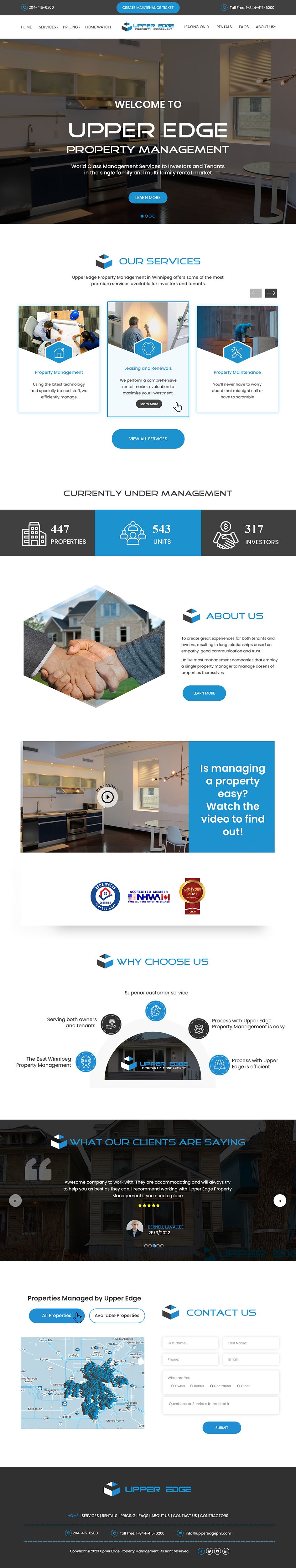 Web Design by Creations Box 2015 for Upper Edge Property Management Inc. | Design #31748940