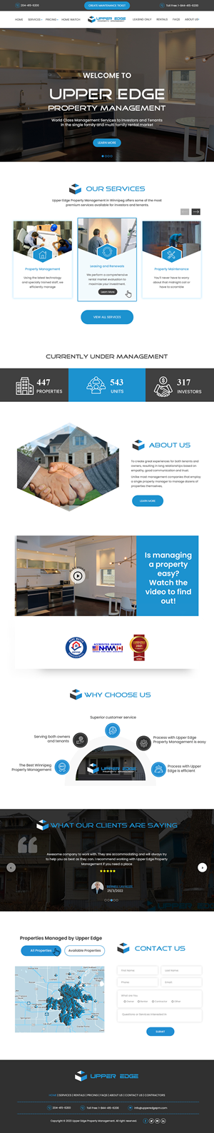 Web Design by Creations Box 2015 for Upper Edge Property Management Inc. | Design: #31748940