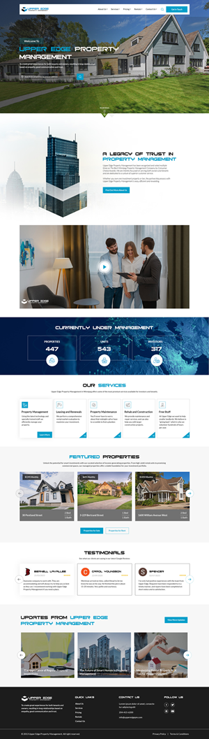 Web Design by creative.bugs for Upper Edge Property Management Inc. | Design: #31750625