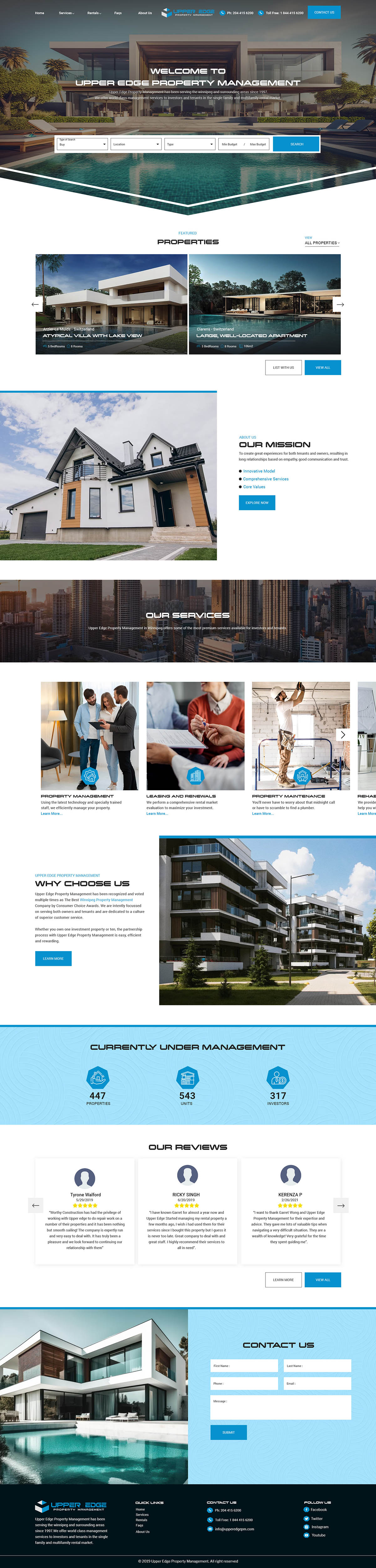 Web Design by creative.bugs for Upper Edge Property Management Inc. | Design #31768438