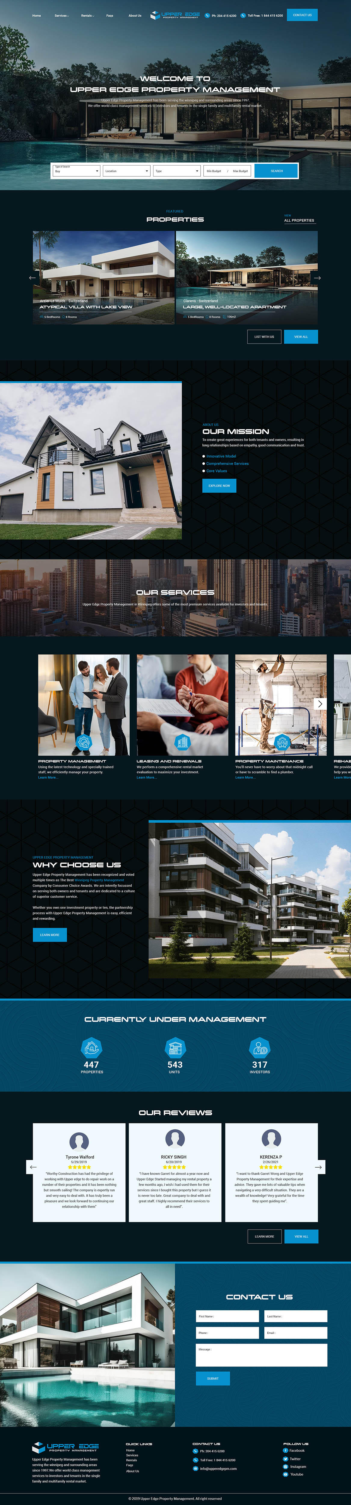 Web Design by creative.bugs for Upper Edge Property Management Inc. | Design #31768440