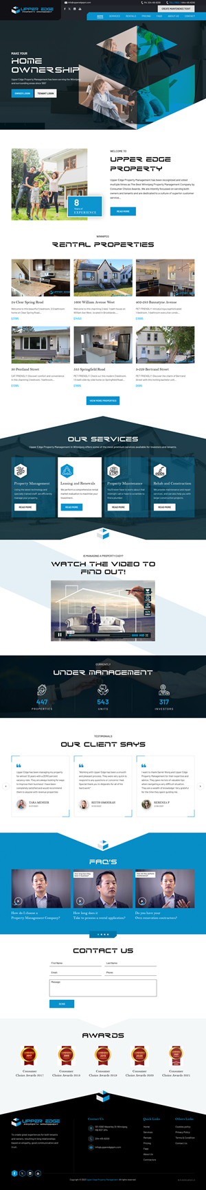 Diseño Web por sai.designer87 para Upper Edge Property Management Inc. | Diseño #31743880