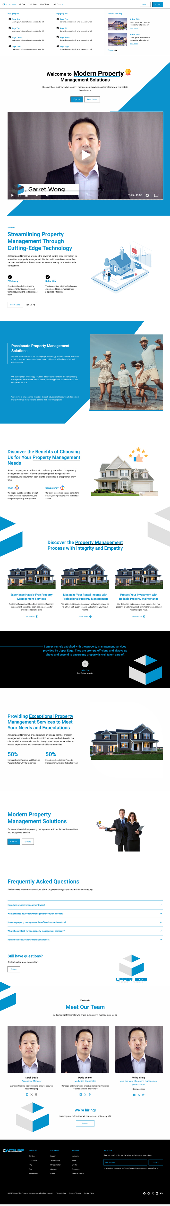 Web Design by zeykan for Upper Edge Property Management Inc. | Design #31778835