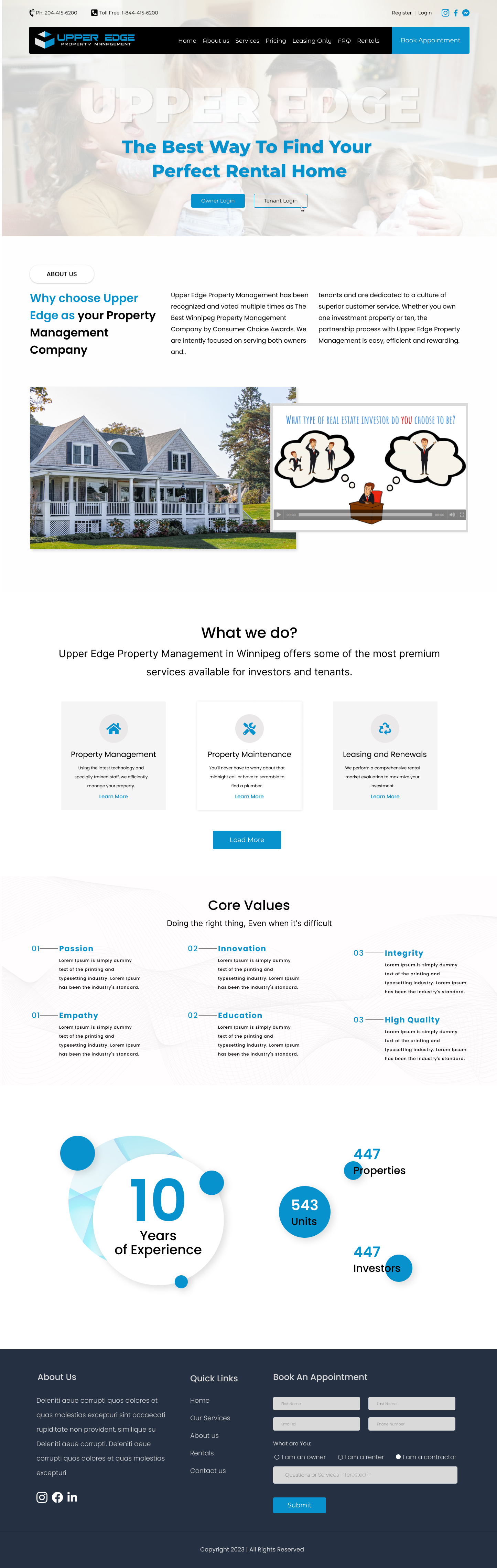 Web Design by taurgurdeep for Upper Edge Property Management Inc. | Design #31768225