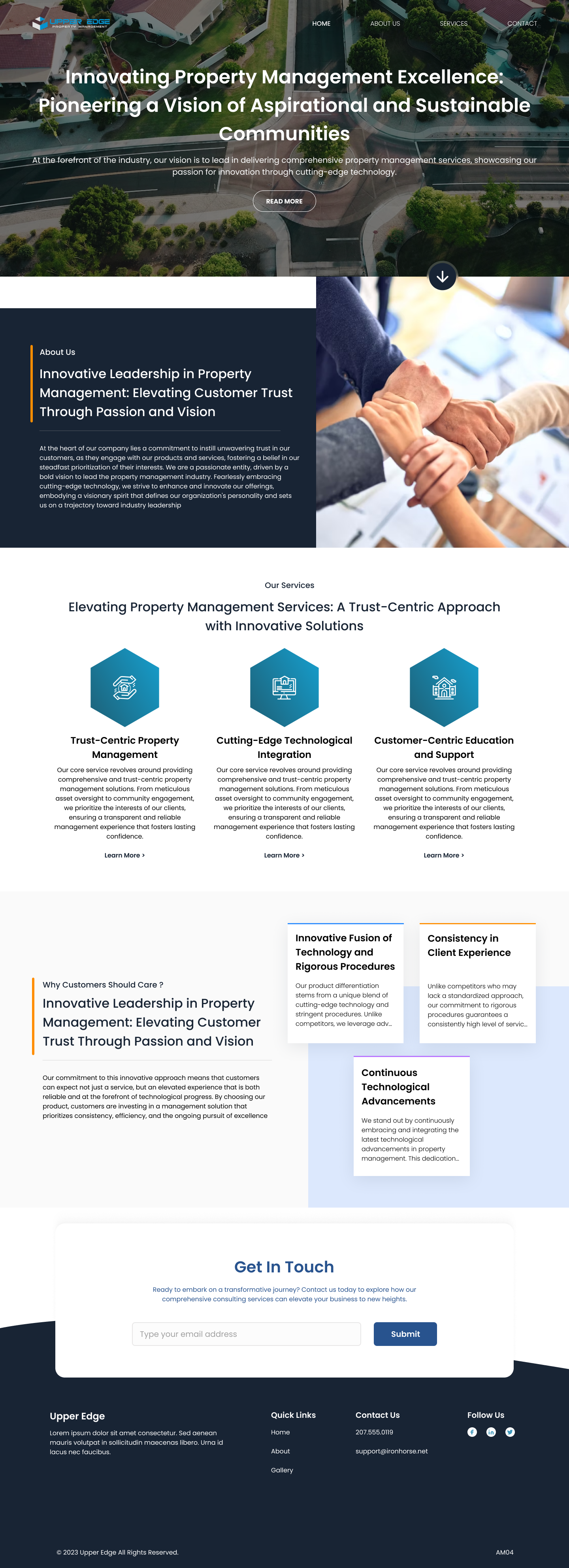 Diseño Web por Taufik H para Upper Edge Property Management Inc. | Diseño #31758021