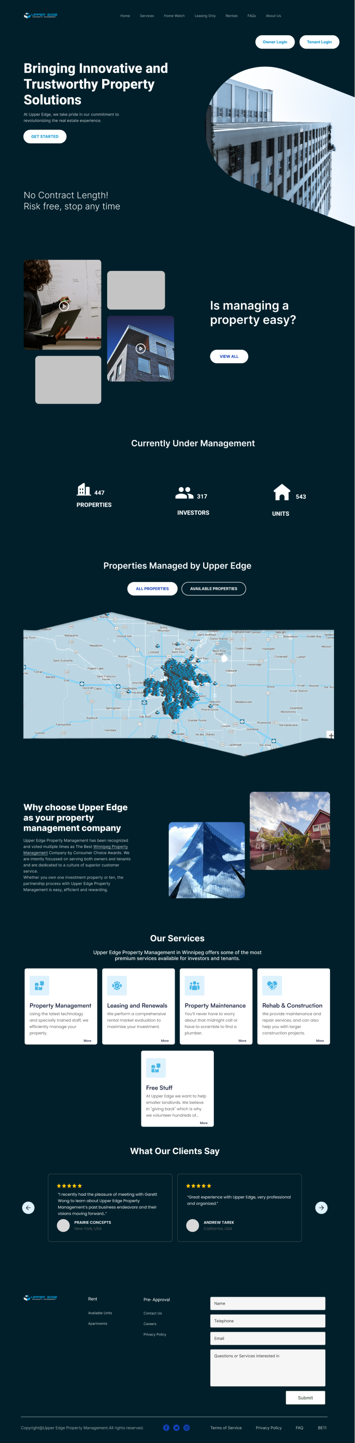 Web Design by Taufik H for Upper Edge Property Management Inc. | Design #31758779