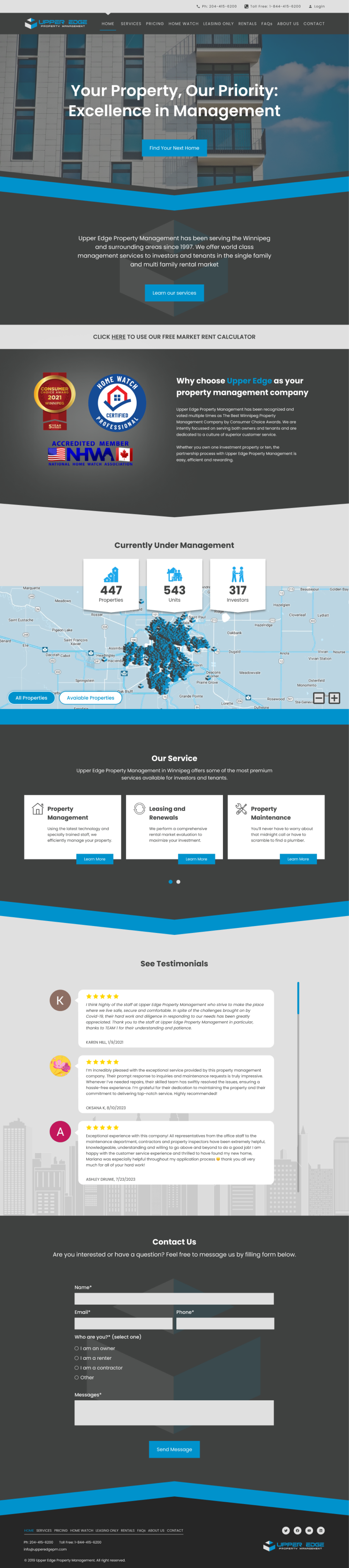 Web Design by Taufik H for Upper Edge Property Management Inc. | Design #31758780