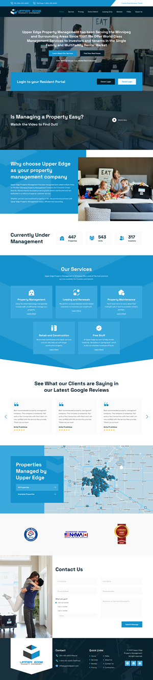 Web-Design von Taufik H für Upper Edge Property Management Inc. | Design: #31758781
