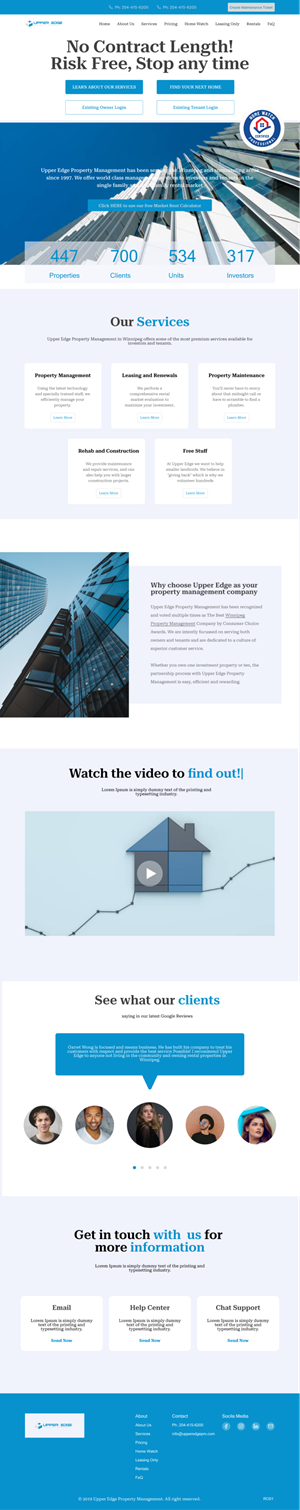 Web-Design von Taufik H für Upper Edge Property Management Inc. | Design: #31762463