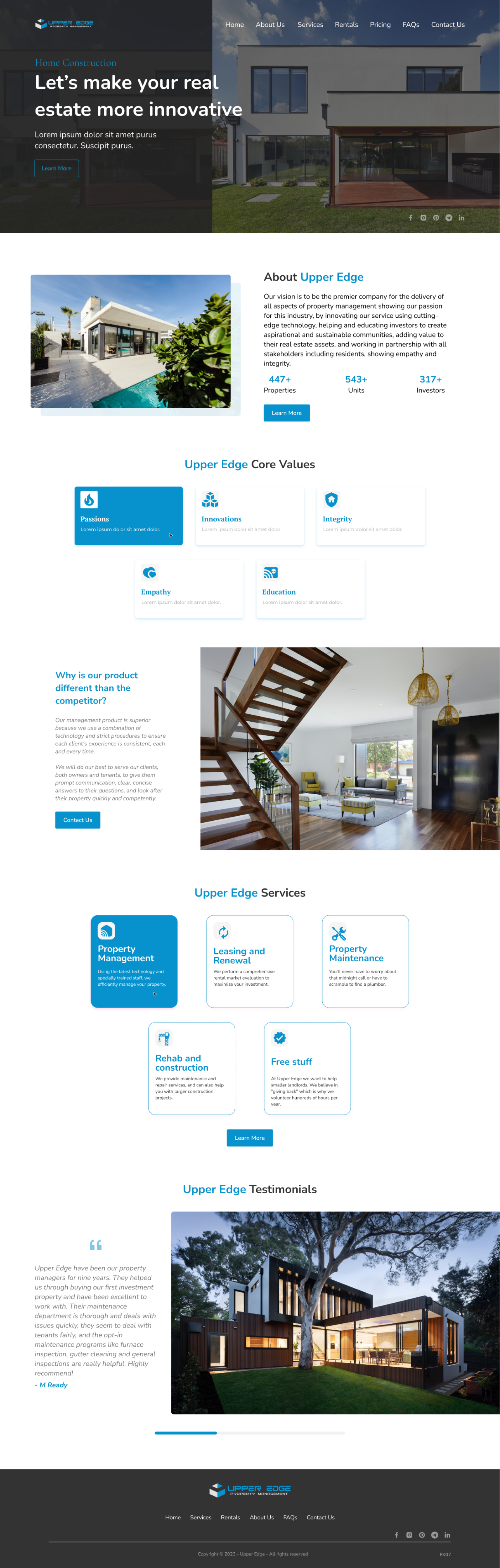 Web Design by Taufik H for Upper Edge Property Management Inc. | Design #31762464