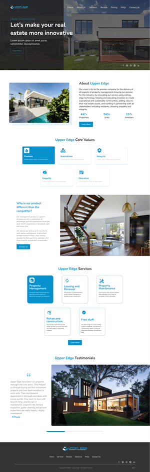 Web-Design von Taufik H für Upper Edge Property Management Inc. | Design: #31762464