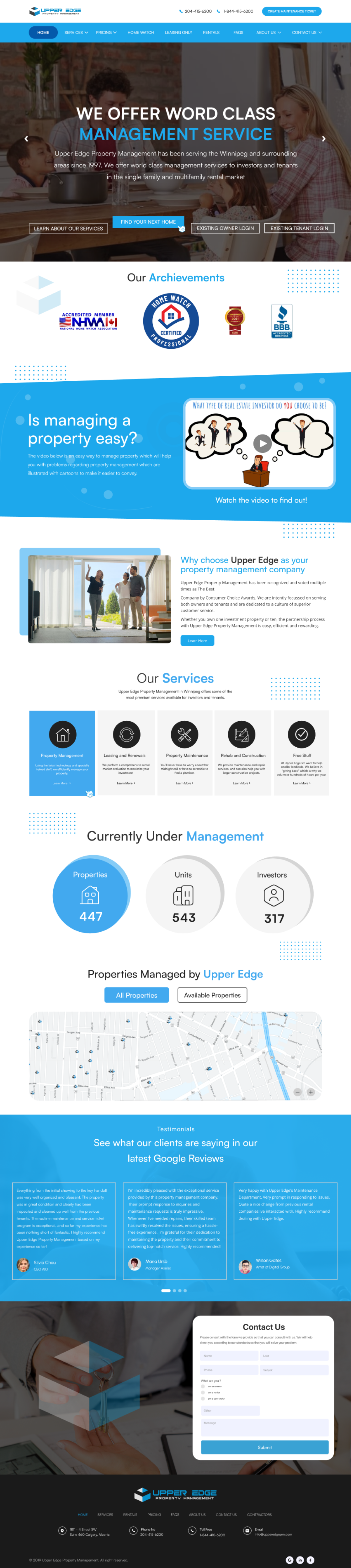 Web Design by Taufik H for Upper Edge Property Management Inc. | Design #31762466